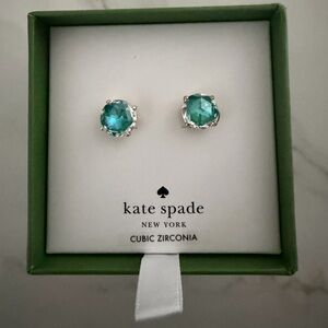NWT Kate Spade Teal Stud Earrings